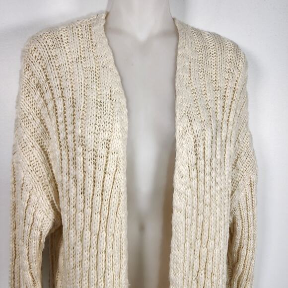 Andree by Unit Womens Devman Knit Cardigan 2X Cozy Neutral Minimalist Open Front - Picture 3 of 10
